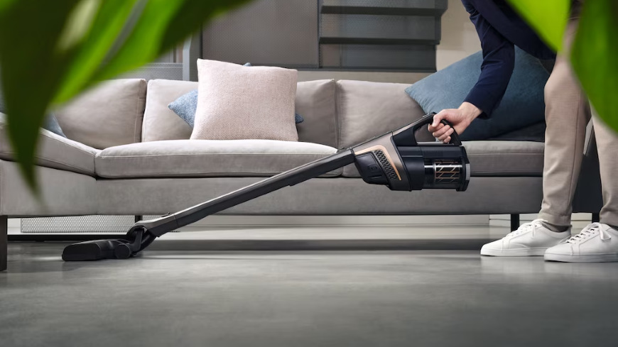 Tyčový vysavač Miele Triflex HX2 Blue Pulse Lotosově bílá