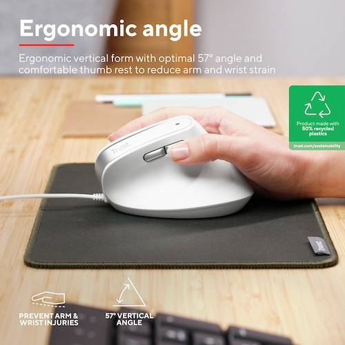 Myš Trust Bayo II Ergonomic bílá Myš Trust Bayo II Ergonomic bílá