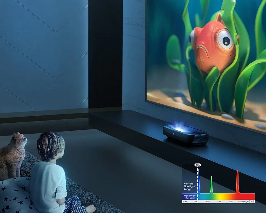 Laser TV Hisense 100L9HD Laser Smart TV Hisense 100L9H, černá, technologie eliminující modré světlo