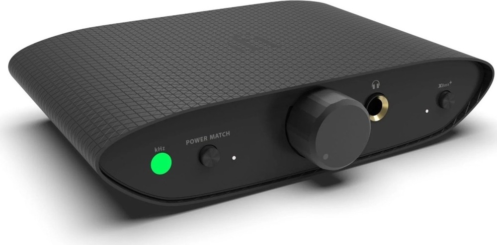 Sluchátkový zesilovač iFi audio ZEN Air DAC černý Sluchátkový zesilovač iFi Audio ZEN Air DAC z šikmého pohledu zepředu, s velkým ovladačem hlasitosti, sluchátkovým výstupem a tlačítky PowerMatch a XBass+.