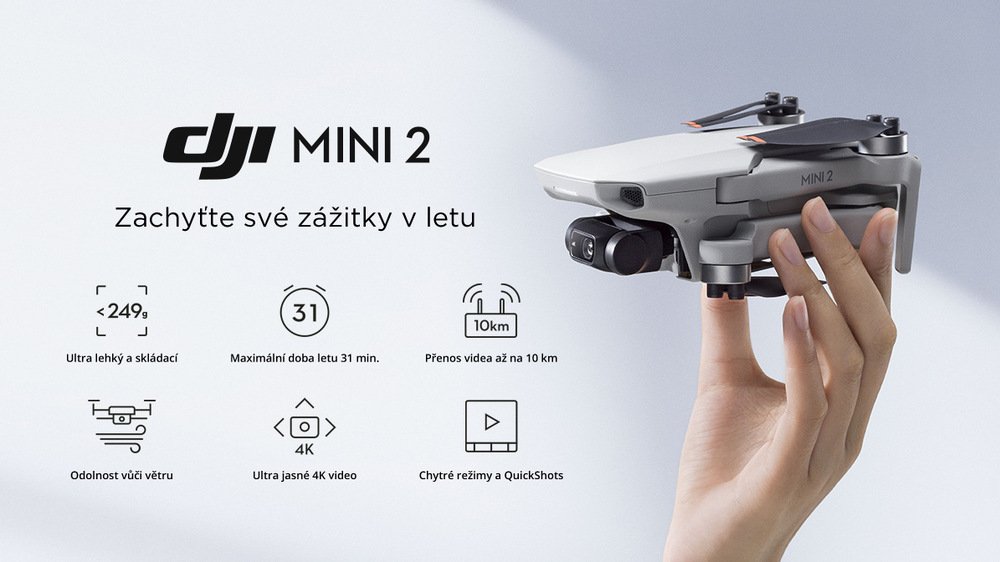 Dron DJI Mini 2 Fly More Combo šedý Dron DJI Mini 2 Fly More Combo šedý
