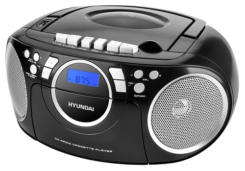 Radiomagnetofon Hyundai TRC 788, černá/stříbrná