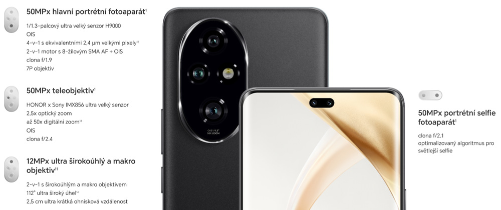 Mobilní telefon HONOR 200 Pro 5G 12 GB / 512 GB bílý