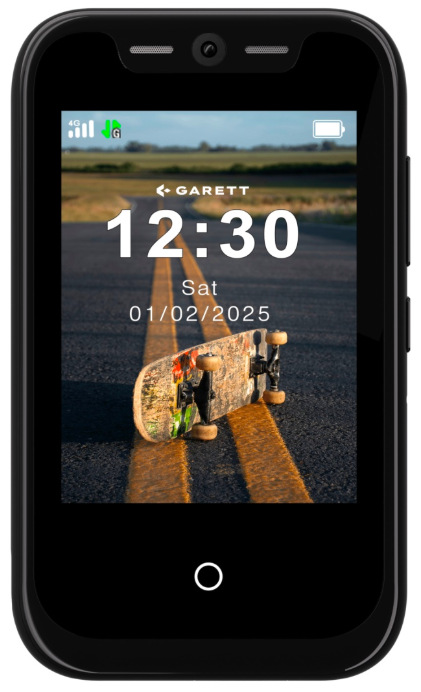 Přední strana dětského telefonu Garett Smartphone OneKid s 2,8palcovým displejem