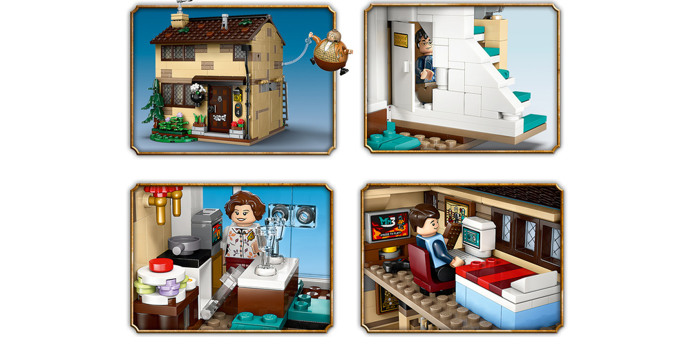 Pět minifigurek LEGO Harry Potter, pes Raťafák a nafouknutá teta Marge umožní přehrávat ikonické scény z filmu.