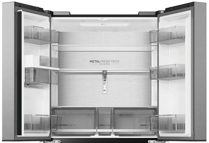 kovový zadní panel lednice Haier HFR59F18CWMM