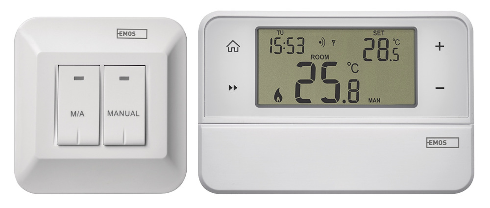 Termostat EMOS pokojový, programovatelný, bezdrátový, OpenTherm, P5616OT Termostat EMOS pokojový, programovatelný, bezdrátový, OpenTherm, P5616OT