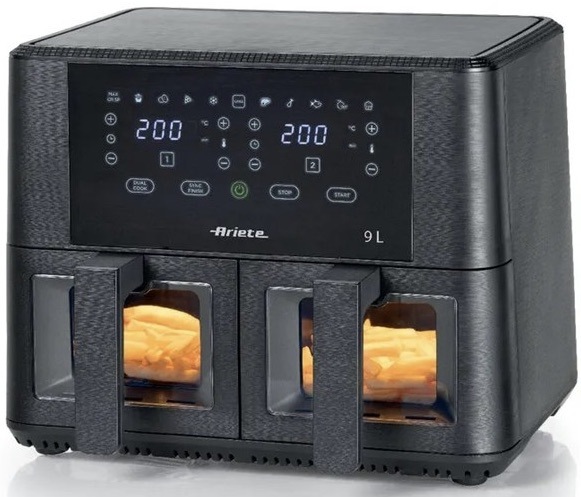 Fritéza horkovzdušná Ariete Air Fryer 4631 Double, 9 l černá
