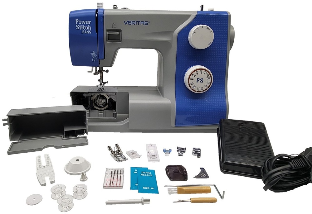 Šicí stroj Veritas Power Stitch 17J bílý/modrý Šicí stroj Veritas Power Stitch 17J bílý/modrý