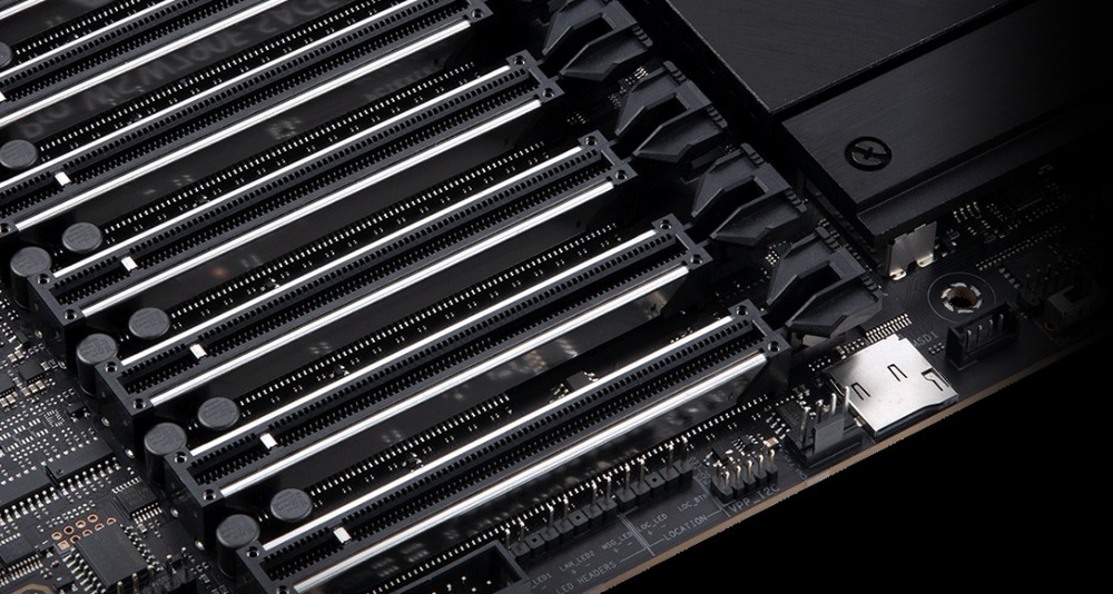 Základní deska Asus Pro WS W790E-SAGE SE černá S podporou Multi-GPU lze instalovat více grafických karet současně