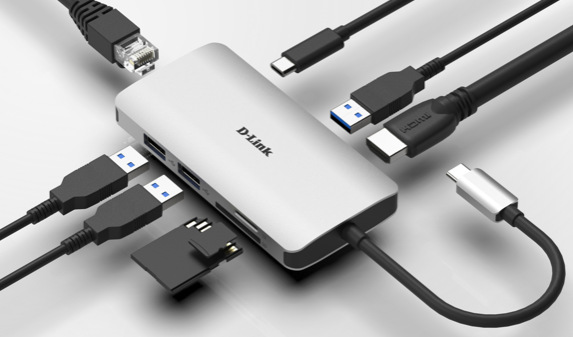 USB Hub D-Link USB-C/HDMI, 3x USB 3.0, RJ45, USB-C, SD, Micro SD USB Hub D-Link USB-C/HDMI, 3x USB 3.0, RJ45, USB-C, SD, Micro SD