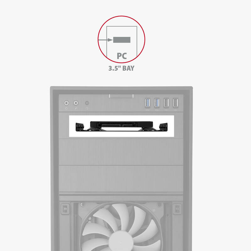 Rámeček Axagon 1x 2.5" HDD/SSD do 3.5" pozice černá