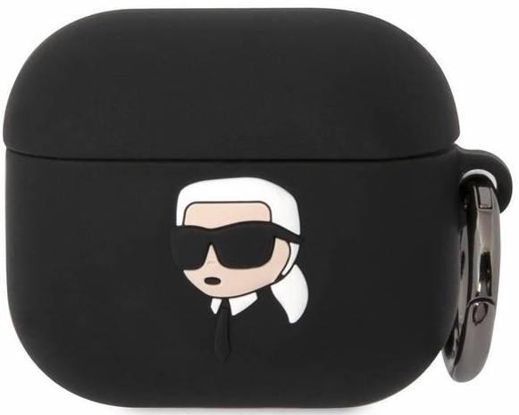 Pouzdro Karl Lagerfeld 3D Logo NFT Karl Head na AirPods 3 černé