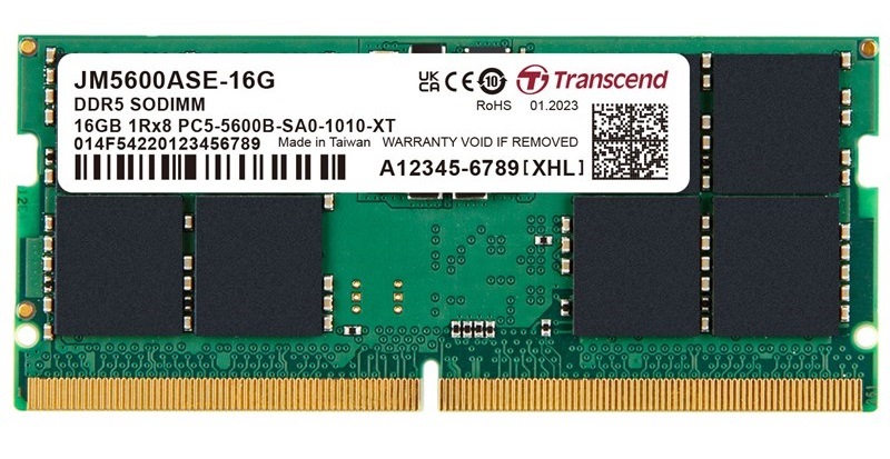 Operační paměť Transcend JetRam 16GB DDR5 5600MHz CL46