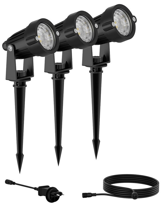 Venkovní svítidlo Philips Caper GardenLink, 24 V, sada - černé