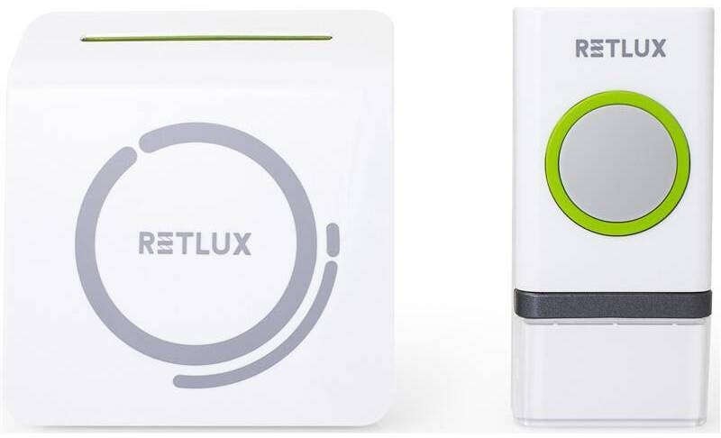 Zvonek bezdrátový RETLUX RDB 100, 3xAAA + bateriové tlačítko bílý