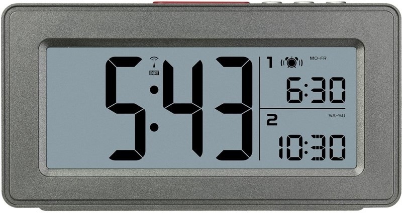 Budík TFA 60.2563.10, šedý