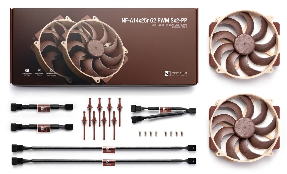 Ventilátor Noctua NF-A14x25r G2 PWM Sx2-PP hnědý NOCNF14X25RG2PSX2P