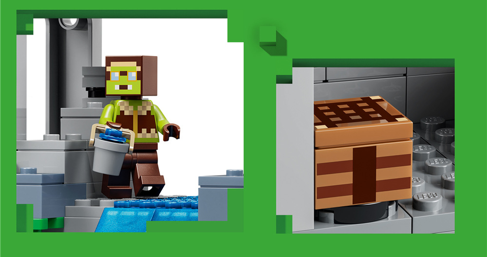 Stavebnice LEGO® Minecraft® 21597 Ďasí základna 754 dílků LEGO, aplikace LEGO Builder a QR bonus rozšíří stavění i herní zážitek o další možnosti.