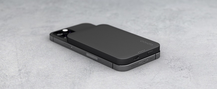 Powerbanka Epico 5000mAh Aluminium Magnetic Wireless stříbrná Powerbank Epico 5000mAh Aluminium Magnetic Wireless