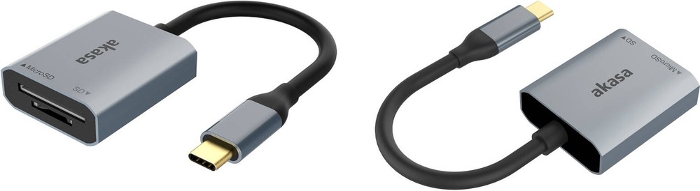 Čtečka paměťových karet AKASA SD, microSD, USB 3.2 Type-C Čtečka paměťových karet akasa
