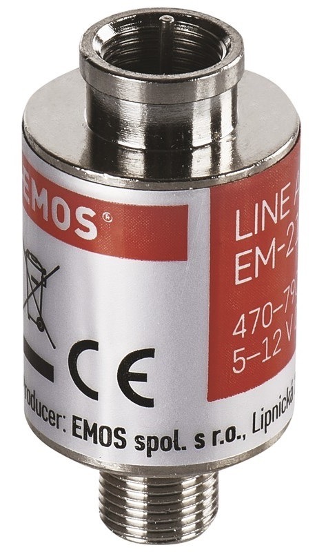 Zesilovač EMOS J5709 linkový, 20dB, UHF