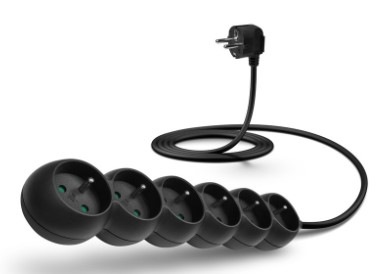 Kabel prodlužovací Connect IT 6x zásuvka, 2m černý
