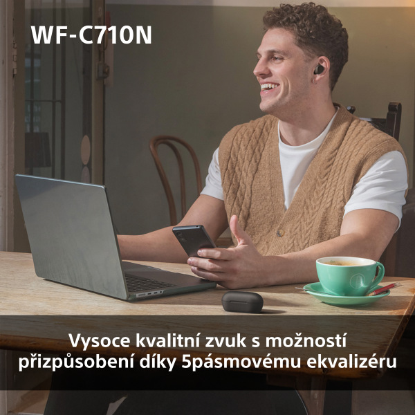 Sluchátka Sony WF-C710N Noise Cancelling - bílá
