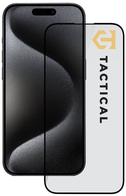 Tvrzené sklo Tactical Shield 5D na Apple iPhone 15 Pro - černé