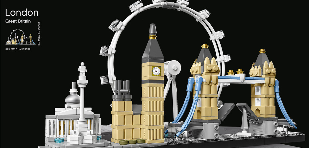 Stavebnice LEGO® Architecture 21034 Londýn Model z 468 kostek LEGO stojí na základní desce a díky kompaktním rozměrům poslouží jako stylová dekorace.