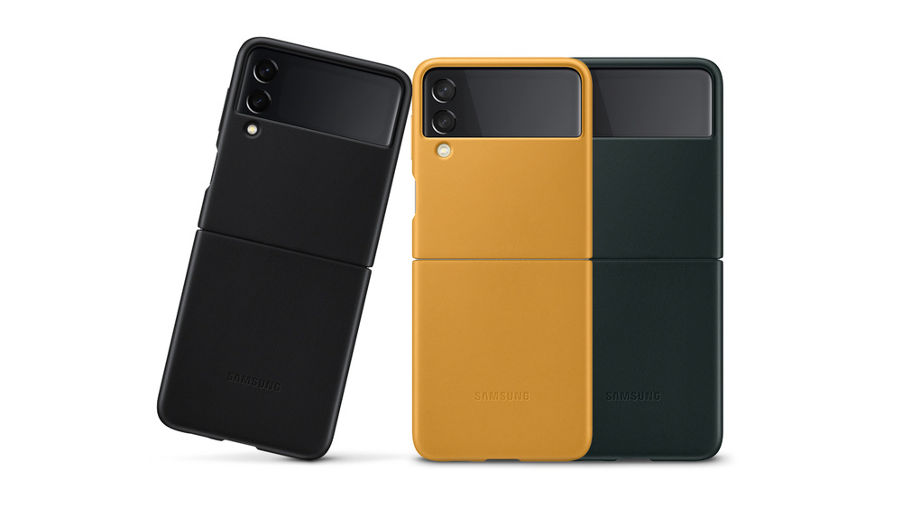Kryt na mobil Samsung Leather Cover Galaxy Z Flip3 černý