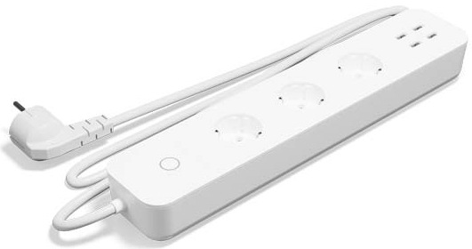 Tesla Smart Power Strip 3× zásuvka + 4× USB, 1,8m, bílá