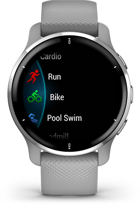 Chytré hodinky Garmin Venu 2 Plus - Slate/Black Silicone Band