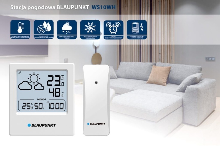 Meteorologická stanice Blaupunkt WS10WH bílá Blaupunkt WS10WH, bílá
