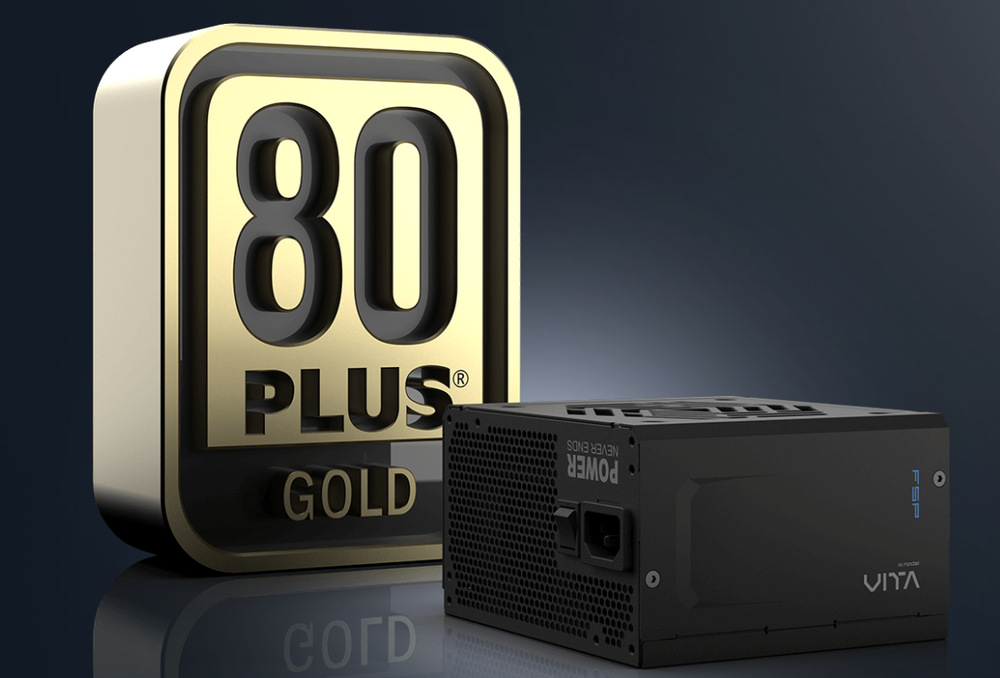 Zdroj FSP VITA GM 850 White, 80PLUS GOLD, 850W bílý Zdroj Fortron VITA GM plní certifikaci 80 PLUS Gold