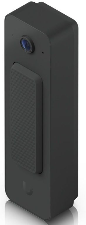 Videozvonek Ubiquiti UniFi Protect Doorbell Lite černý Šikmý pohled na černý videozvonek Ubiquiti UniFi Protect Doorbell Lite s kamerou