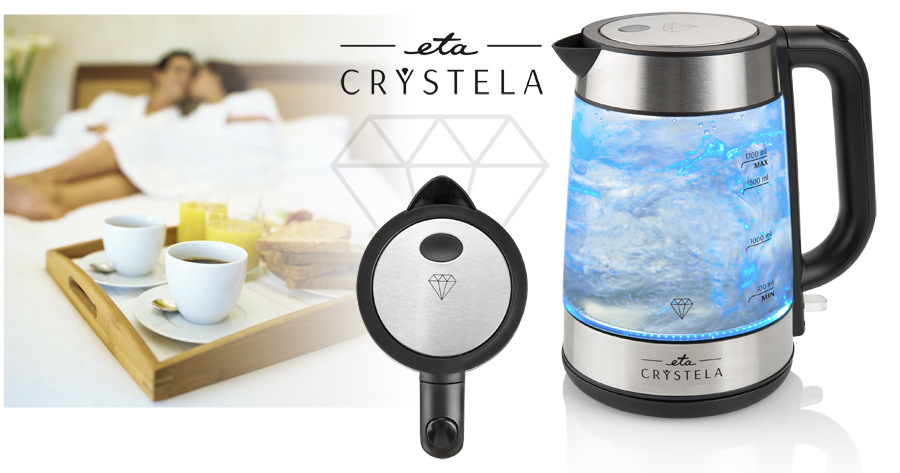 Rychlovarná konvice ETA Crystela 6153 90000 nerez/sklo