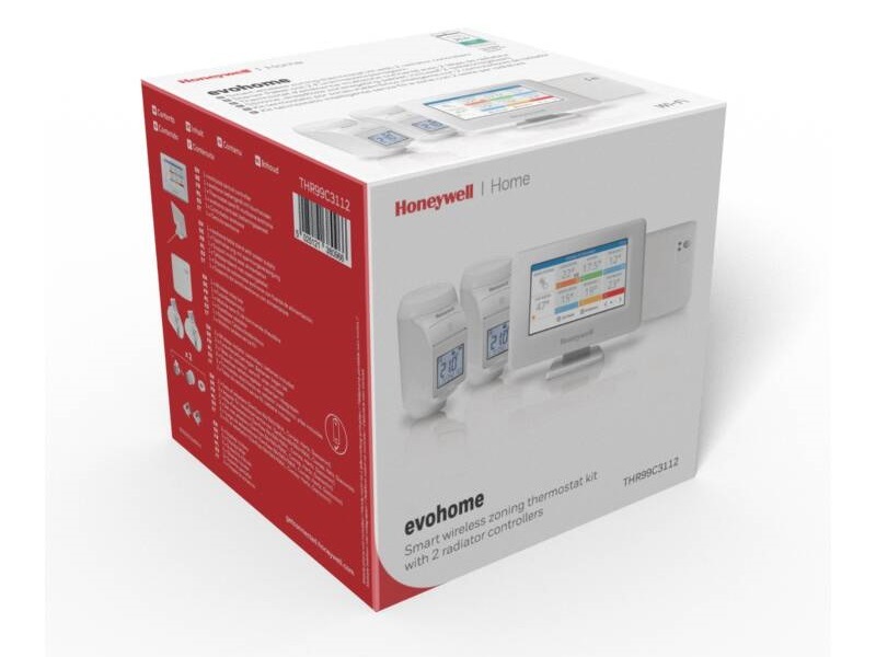 Kompletní sada Honeywell Evohome Starter Set 2 Kotel CZ Evohome Touch WiFi + 2x termohlavice HR92 + BDR91