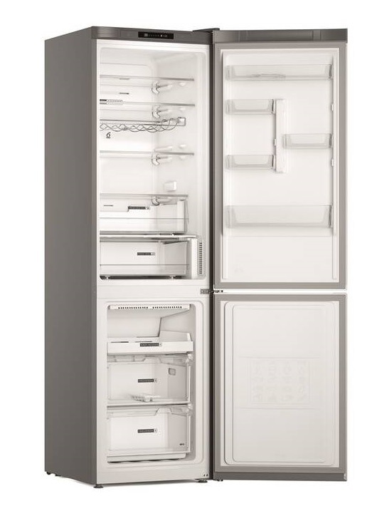 Chladnička kombinovaná Whirlpool W7X 92I OX, NoFrost, nerez, volně stojící
