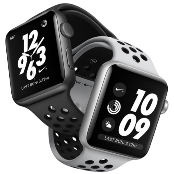 Chytré hodinky Apple Watch Nike+ Series 3 GPS 38mm pouzdro z vesmírně šedého hliníku - antracitový/černý sportovní řemínek Nike