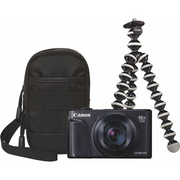 Digitální fotoaparát Canon PowerShot SX740 HS, TRAVEL KIT černý