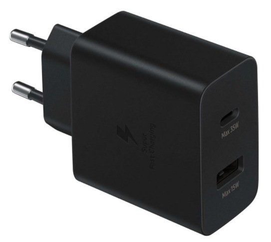 Nabíječka do sítě Samsung EP-TA220, 1x USB, 1x USB-C PD, 35W černá Nabíječka do sítě Samsung EP-TA220, 1x USB, 1x USB-C PD, 35W černá