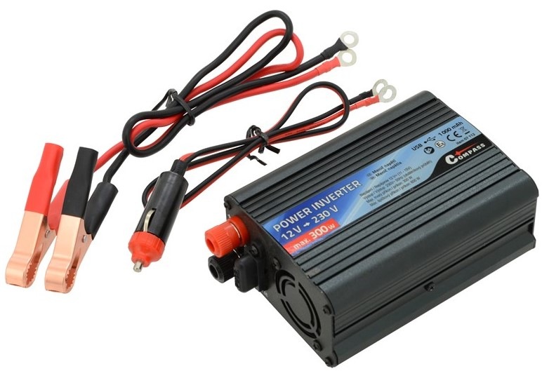 Měnič napětí Compass 07112 12/230V 300W + USB