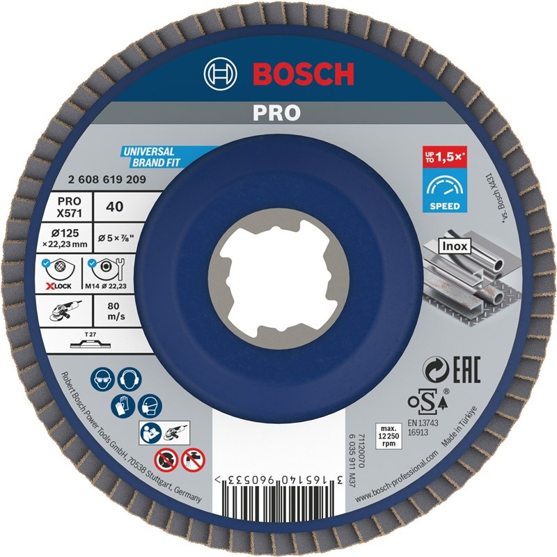 Lamelový brusný kotouč Bosch PRO, průměr 125 mm