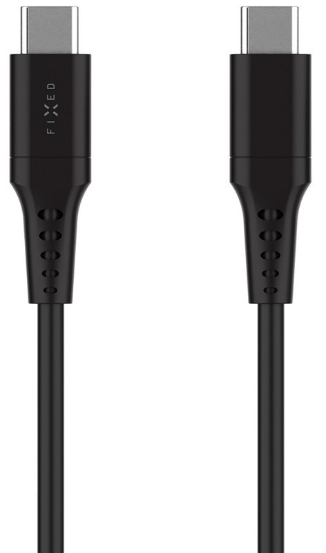 Nabíjecí a datový kabel FIXED s výkonem 60 W, černá barva