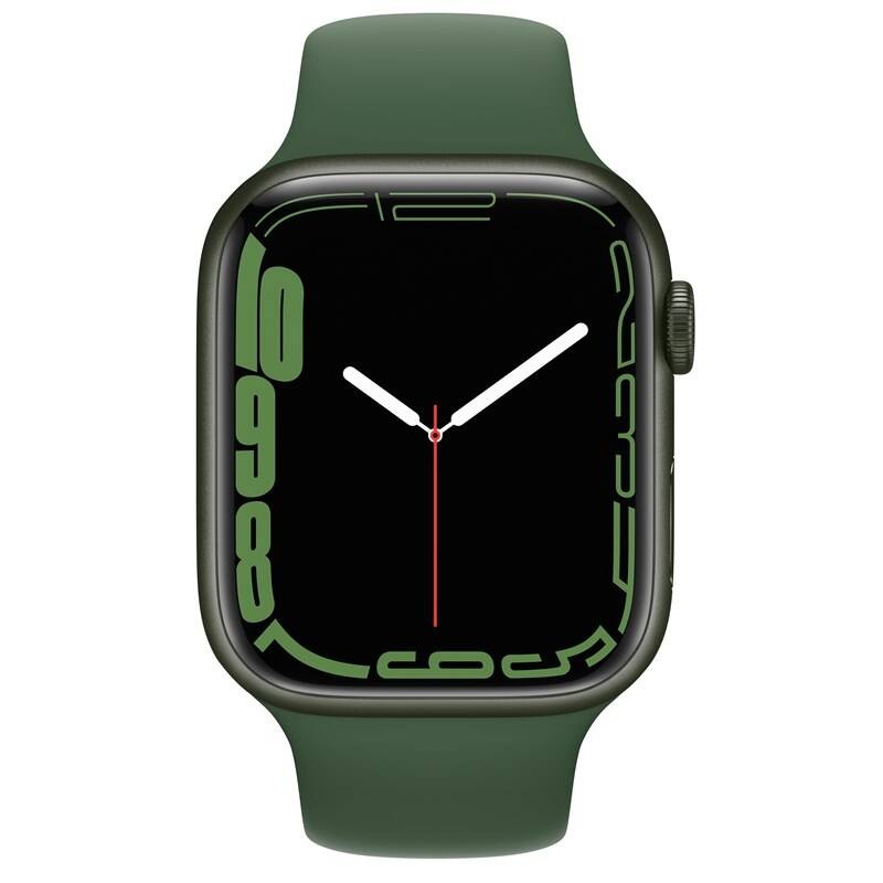 Chytré hodinky Apple Watch Series 7 GPS + Cellular, 45mm pouzdro ze zeleného hliníku - jetelově zelený sportovní řemínek