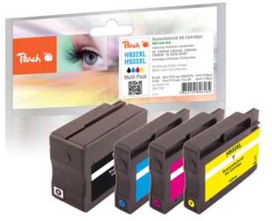 Inkoustová náplň Peach HP 932XL/933XL, MultiPac, 1x42 ml, 3x 14 ml vícebarevná Inkoustová náplň Peach HP 932XL/933XL, MultiPac, 1x42 ml, 3x 14 ml vícebarevná