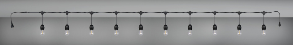 Párty osvětlení Reality Chain, 10x E27 LED, 6,5m