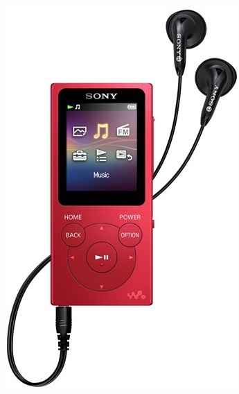 MP3 přehrávač Sony NW-E394R červený