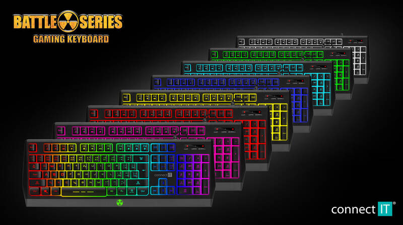Klávesnice Connect IT Battle RGB, CZ/SK layout černá Klávesnice Connect IT Battle RGB, CZ/SK layout černá